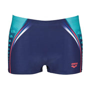 ONLY SIZE 34 - MEN'S ONE PLACED PRINT SHORTS - NAVY - OntarioSwimHub